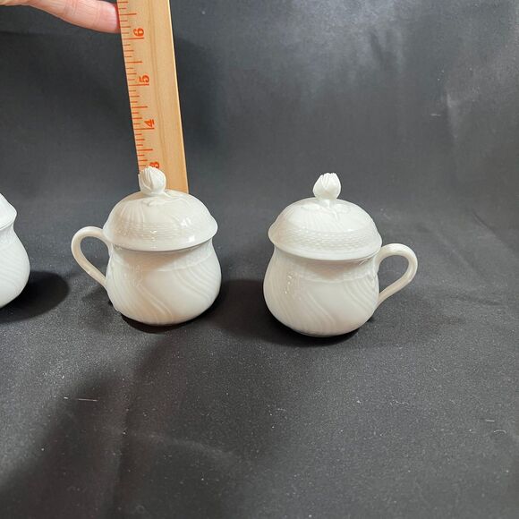 Richard Ginori Vecchio Pots de Creme set of 3 Bianca white - Picture 7 of 9